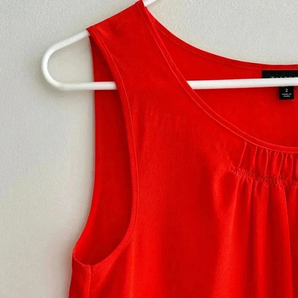 Talbots 100% Silk Orange Tank Top, Flowy Top, Business Casual, Size 2 - Picture 4 of 16